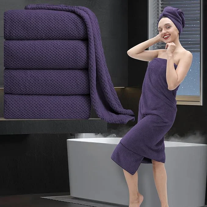 Superior Extra Large Bath Towel Set of 4 Oversized Bath Sheet Super Soft Highly Genuine