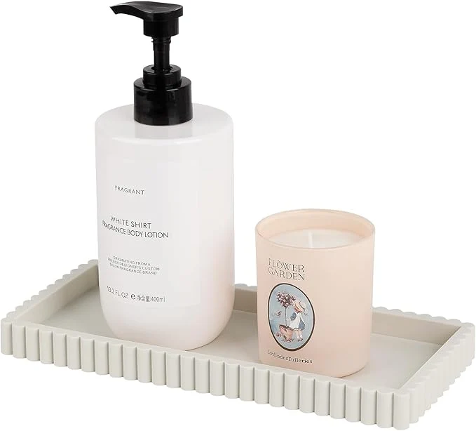 Crafted Silicone Bathroom Tray Small Vanity Organizer Rectangle Sink Caddy Sponge Trusted