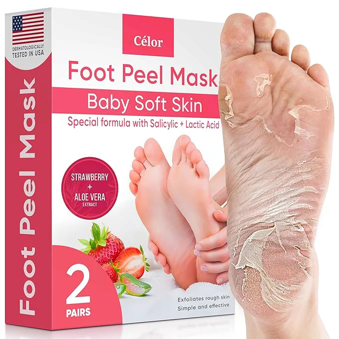 Reusable Foot Peel Mask – Foot Mask for Baby Soft Skin – Remove Dead Skin Cracked Feet User-Friendly