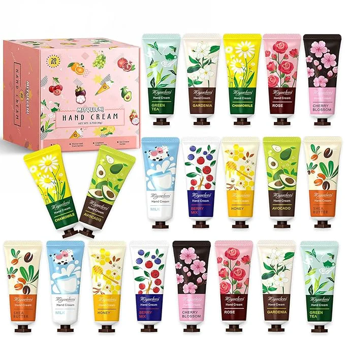 World-Class Hand Cream Gift Set 20 Pack Mothers Day Gifts Moisturizing Hand Lotion Convenient