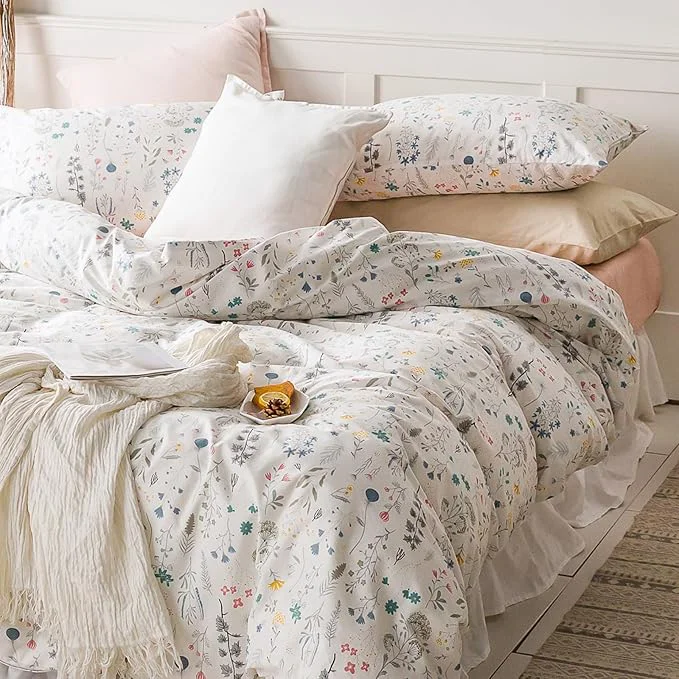 Efficient HighBuy Vintage Style Twin XL Comforter Set Vibrant Floral Comforter Set Twin XL Soft for Kids Girl Cute Cottagecore Botanical Flower Bedding Comforter Fluffy Bedding Sets 3 Piece Comforter Set High-End