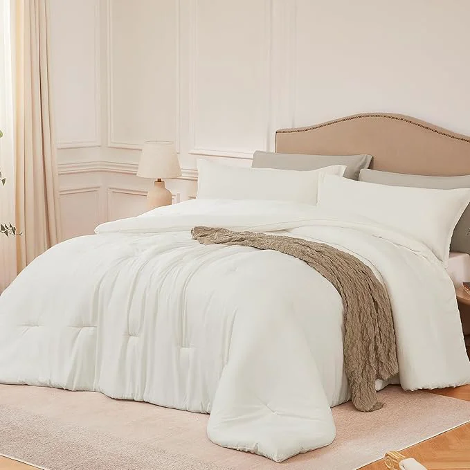 Practical Twin Comforter Set Beige 2PCS Soft Lightweight Breathable Bedding Comforter Sets for All Season Twin Size 68 39 39 ×90 39 39 Comforter amp 1 Pillowcase