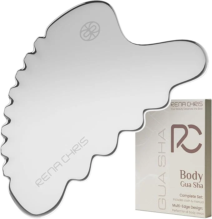 Classic Rena Chris Body Gua Sha Tools Stainless Steel Guasha Tool Manual Massage Versatile