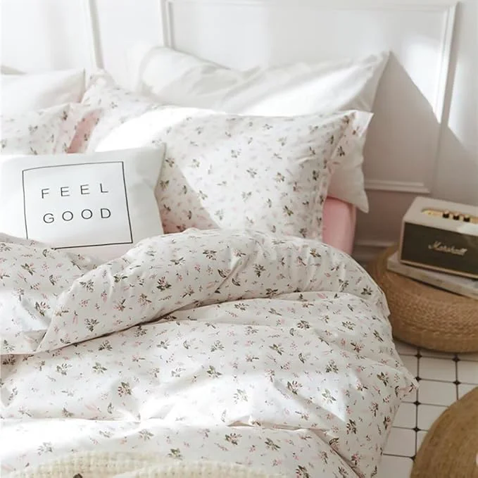 Practical HighBuy Pink Floral Comforter Set Twin XL Garden Botanical Coquette Bedding Comforter Set for Girl Chic Flower Bedding Sets Twin XL Vintage Comforter Sets 1 Pink Floral Comforter with 2 Pillowcases Luxury