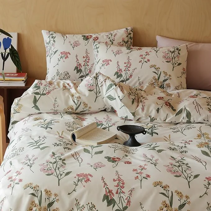 Carefully Designed HighBuy Full Size Comforter Set Blush Pink Floral Boho Chic Botanical Coquette Cottagecore Bedding Comforter for Full Bed College Teen Girls Aesthetic Floral Bedding Set 3 Piece Superior