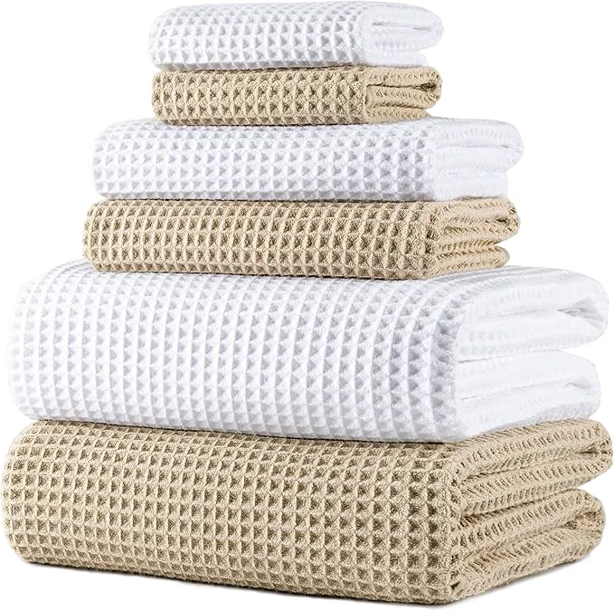 Recyclable POLYTE 430 GSM Microfiber Quick Dry Lint Oversize Bath Towel Set 6 Piece Clean