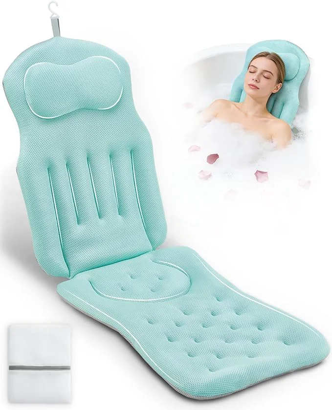 Functional Full Body Bath Pillow for Bathtub 5D Thick Tub Pillow for Bathtub Enhanced