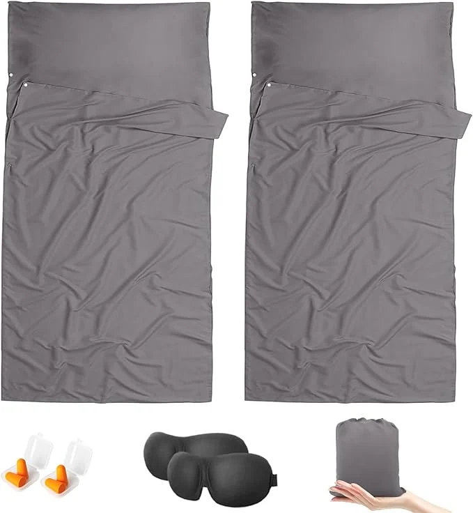 Innovative Sleeping Bag Liner Travel Sheet amp Adult Sleep Sack Camping Sheets Travel Sleep Sack for Backpacking Hotels amp Hostels -Lightweight Single amp Double Travel Sheet Camping Sheets Contemporary