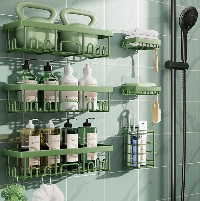 Classic Veken Rustproof Waterproof Shower Caddy 6-Pack No Drilling Adhesive Shelves Versatile