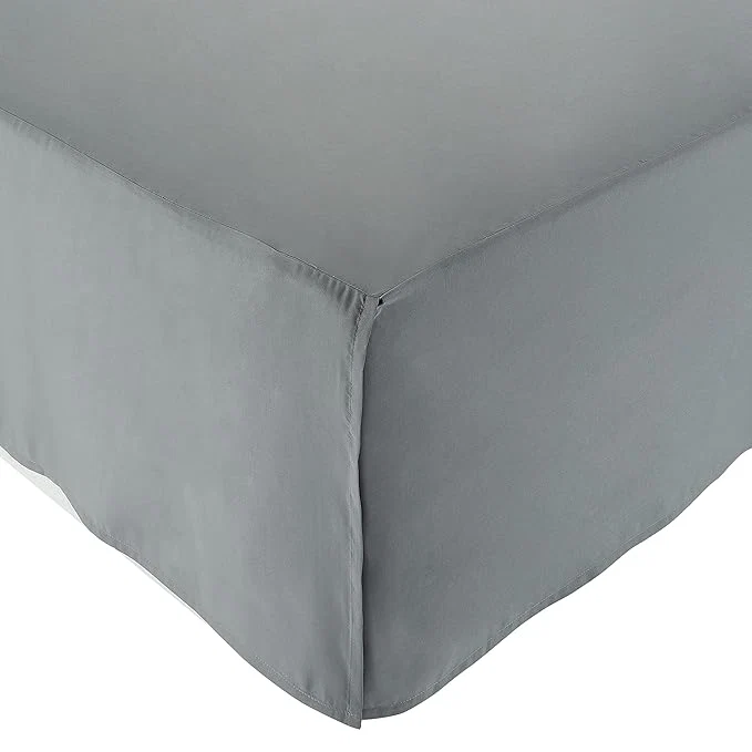 Verified Amazon Basics Lightweight Pleated Bed Skirt Machine Washable Wrinkle and Fade Resistant Full Dark Grey Sophisticated
