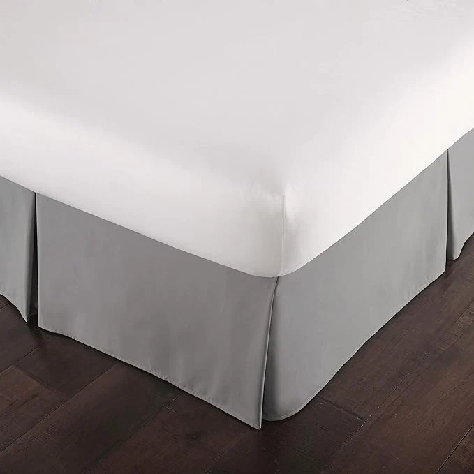 World-Class Southshore Fine Living Inc. Full Bed Skirt – 14 Inch Drop Luxury Pleated Bedskirts Full Size Bedding Dust Ruffle Bed Skirting Steel Grey Efficient