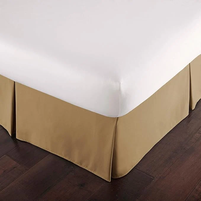 Premium Southshore Fine Living Inc. Full Bed Skirt 14 Inch Drop Pleated Dust Ruffle Full Size Bed Pet Hair Resistant Bedding Easy Care Microfiber Machine Washable – Taupe Comfortable