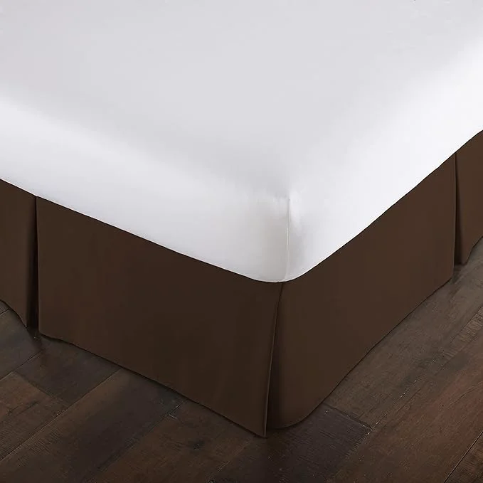 Exceptional Southshore Fine Living Inc. Twin Bed Skirt – 14 quot Drop Luxury Pleated Bed Skirts Twin Bedding Dust Ruffle Twin Size Bed Skirting Chocolate Brown Original Design