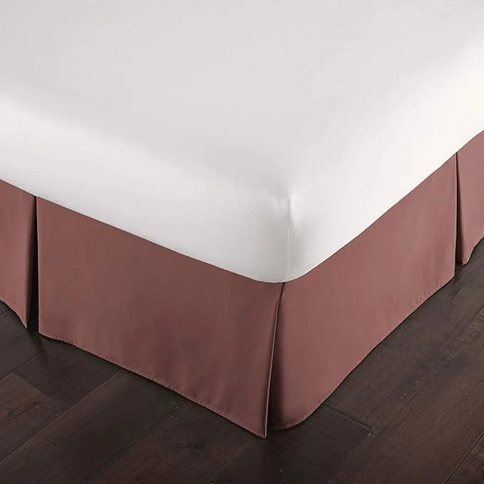Superior Southshore Fine Living Inc. Hotel Quality King Bed Skirt – 14 quot Drop Elegant Pleated Design Premium Dust Ruffle King Size Bed Skirt Easy Care Luxury Bed Skirt King Size Marsala Terra Cotta Practical