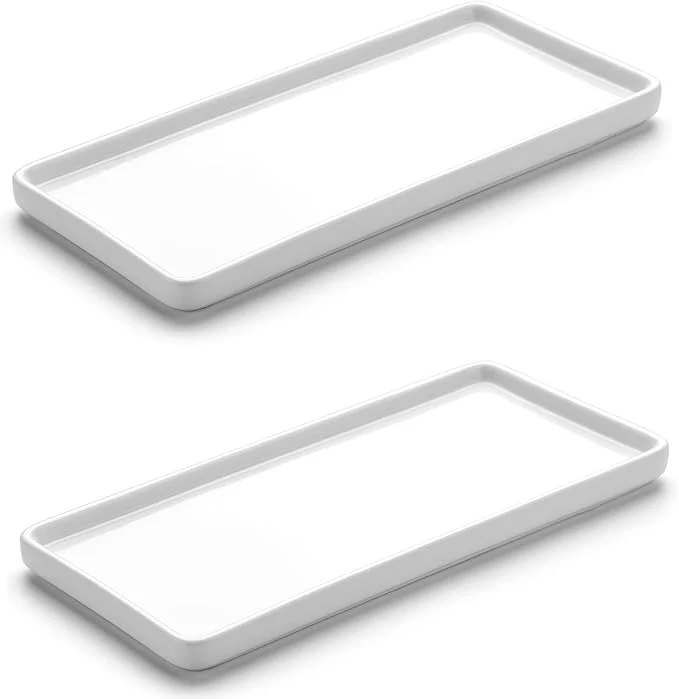 Modern Gurygo 2 Pack 10 Bathroom Tray Ceramic Vanity Trays Eco-Friendly