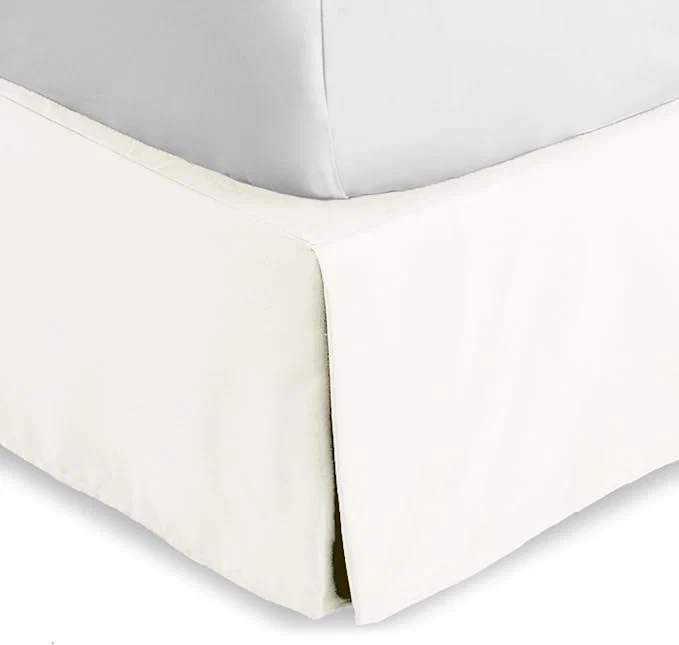 Specialty Bare Home Kids Twin Bed Skirt – 15-Inch Tailored Drop Easy Fit – Bed Skirt for Beds – Center amp Corner Pleats Twin Cream First-Class