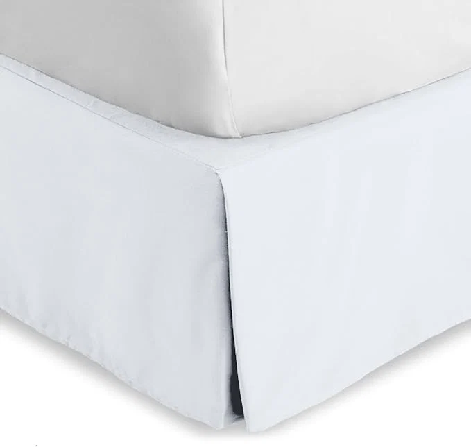 Breathable Bare Home Full XL Bed Skirt – 15-Inch Tailored Drop Easy Fit – Bed Skirt for Full Extra Long Beds – Center amp Corner Pleats Full XL White Expertly Made