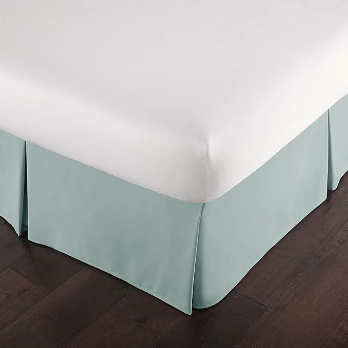 Luxury Southshore Fine Living Inc. Bed Skirt Full Bed 14-Inch Drop Pleated Bedskirt for Full Mattress Dust Ruffle Box Spring Cover Sky Blue First-Class
