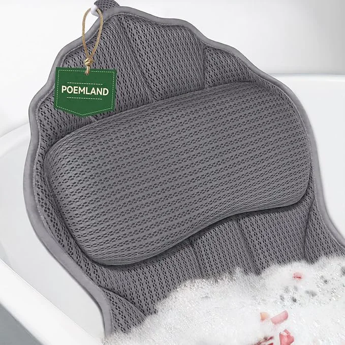 Comfortable Poemland Bath Pillows for Tub Luxury Bath Pillow Soft 4d Mesh Bathtub Pillow Smooth