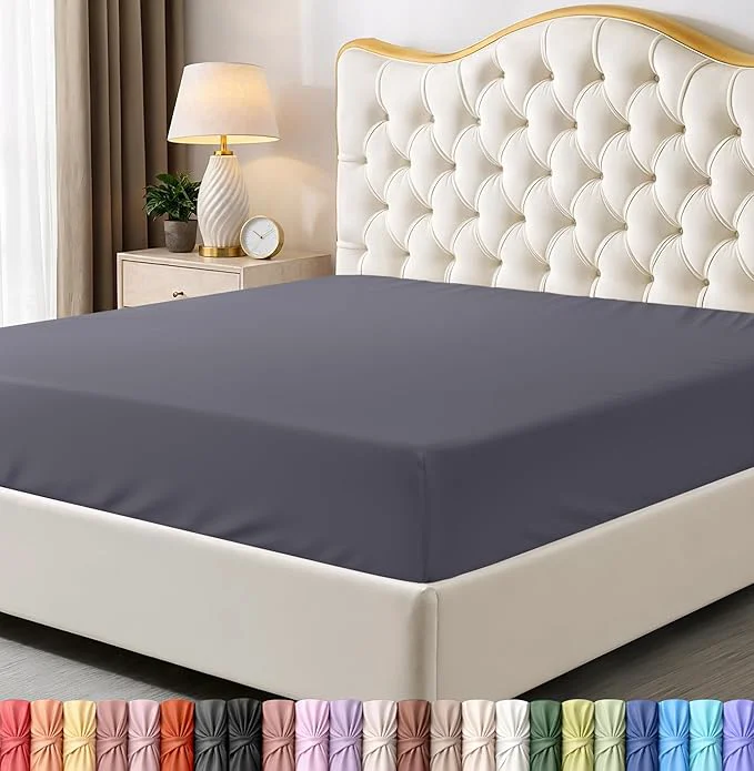 Certified Utopia Bedding Full Fitted Sheet – Bottom Sheet – Deep Pocket – Soft Microfiber – Shrinkage and Fade Resistant – Easy Care -1 Fitted Sheet Only Grey Unique