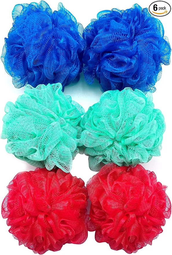 Recyclable Amazon Basics Exfoliating Bath and Shower Loofah Secure