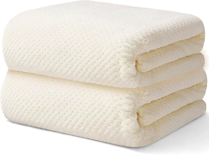Refined 2 Pack Bath Towel Set Waffle Bath Towel Set Microfiber Super Soft Highly Healthy