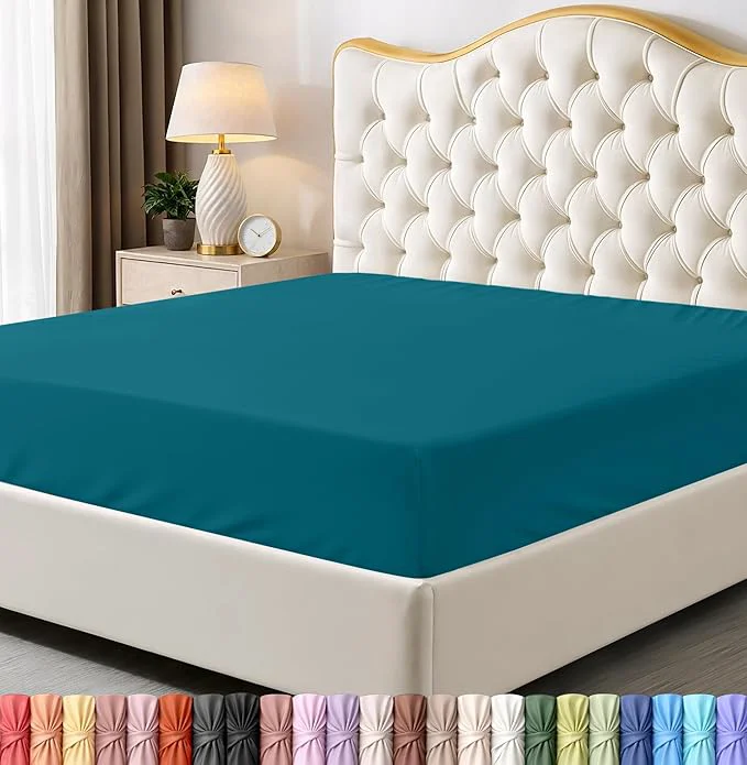 Efficient Utopia Bedding Queen Fitted Sheet – Bottom Sheet – Deep Pocket – Soft Microfiber – Shrinkage and Fade Resistant – Easy Care -1 Fitted Sheet Only Denim Blue Healthy