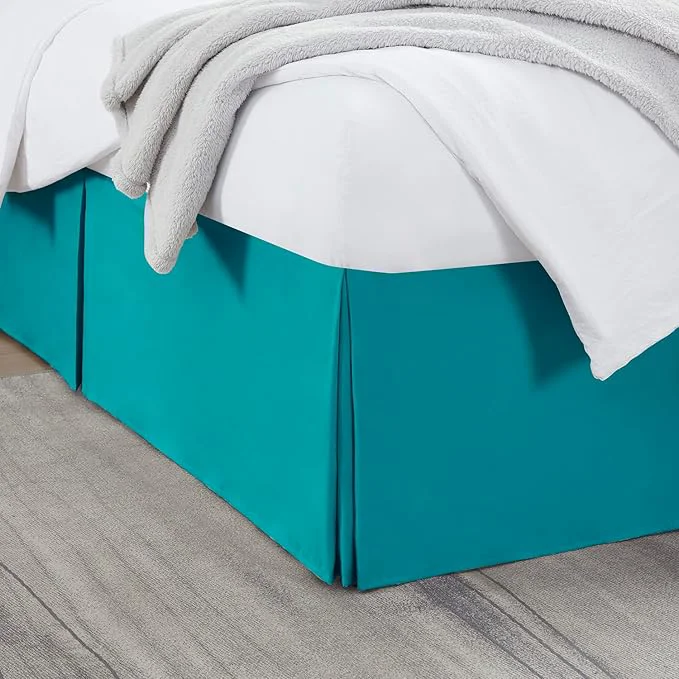 Advanced Nestl Teal Full Bed Skirt – Full Size Bed Skirt 14 Inch Drop – Brushed Microfiber Bed Skirts – Hotel Quality Pleated Bed Skirt – Shrinkage amp Fade Resistant Fashionable