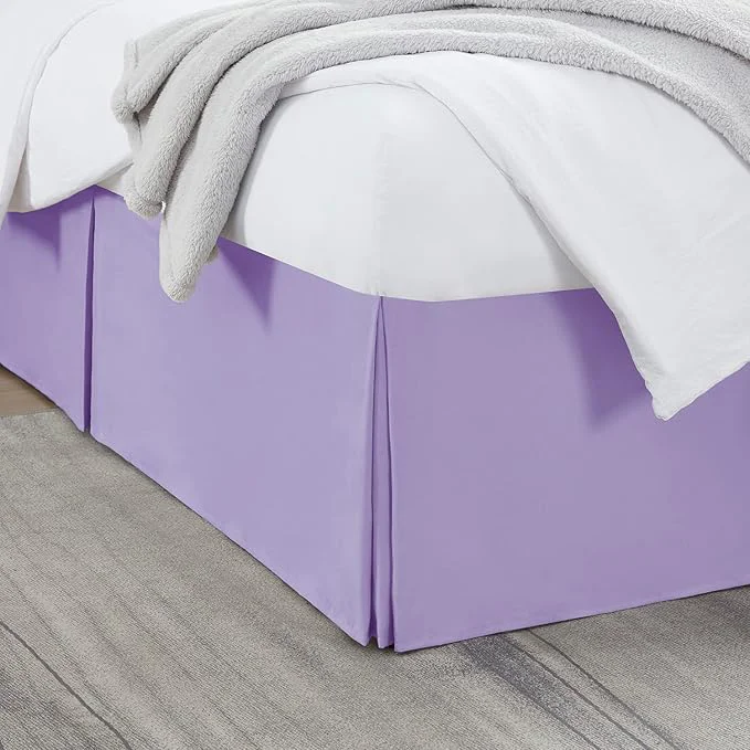 Versatile Nestl Lavender Bed Skirt Cal King Size – Cal King Bed Skirt 14 Inch Drop – Brushed Microfiber Bed Skirts – Hotel Quality Pleated Bed Skirt – Shrinkage amp Fade Resistant Functional