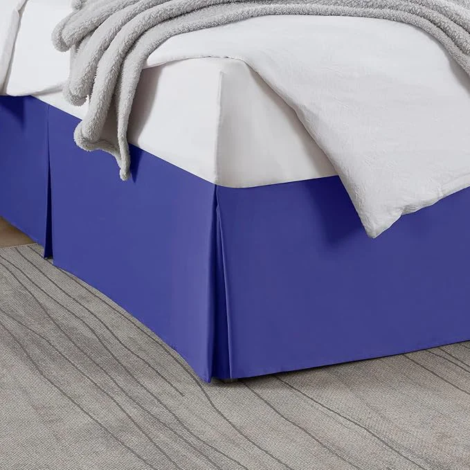 Premium Material Nestl Royal Blue Bed Skirt Cal King Size – Cal King Bed Skirt 14 Inch Drop – Brushed Microfiber Bed Skirts – Hotel Quality Pleated Bed Skirt – Shrinkage amp Fade Resistant Easy-to-Use