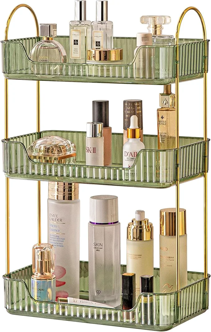 Sustainable Akinbas 3 Tier Bathroom Organizer Countertop Makeup Perfume Tray Skincare Top-Quality
