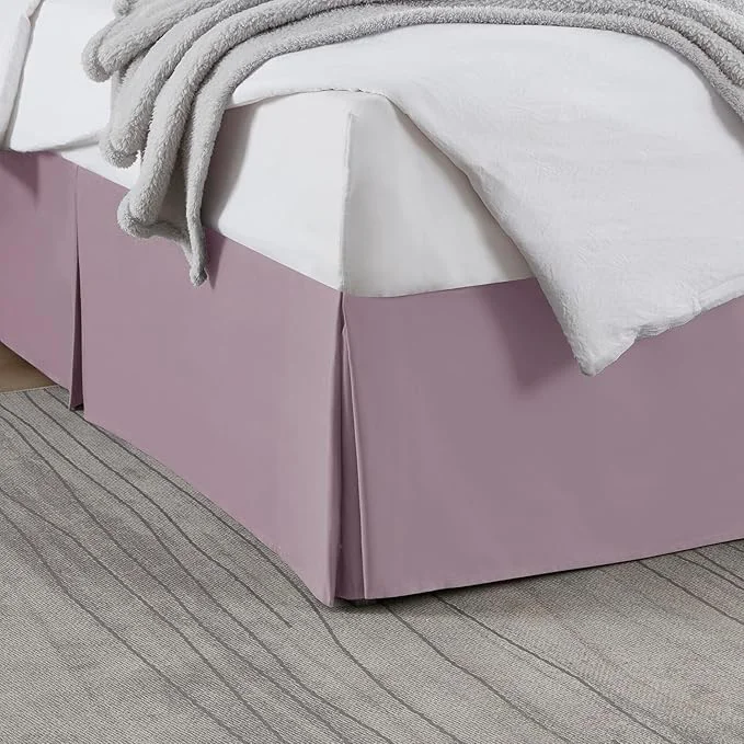 Organic Nestl Peach Twin Bed Skirt – Twin Size Bed Skirt 14 Inch Drop – Brushed Microfiber Bed Skirts – Hotel Quality Pleated Bed Skirt – Shrinkage amp Fade Resistant Minimalist