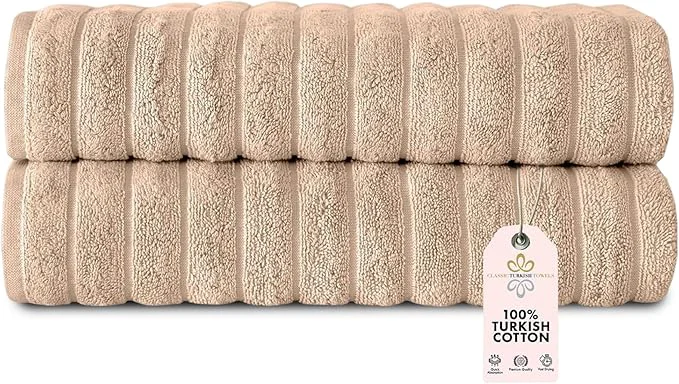 Refined Classic Turkish Towels CTT Premium 2 Pack Bath Towels Set Made Responsible