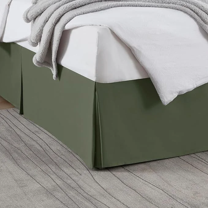 Minimalist Nestl Blue Heaven Bed Skirt Queen Size – Queen Bed Skirt 14 Inch Drop – Brushed Microfiber Bed Skirts – Hotel Quality Pleated Bed Skirt – Shrinkage amp Fade Resistant Reliable