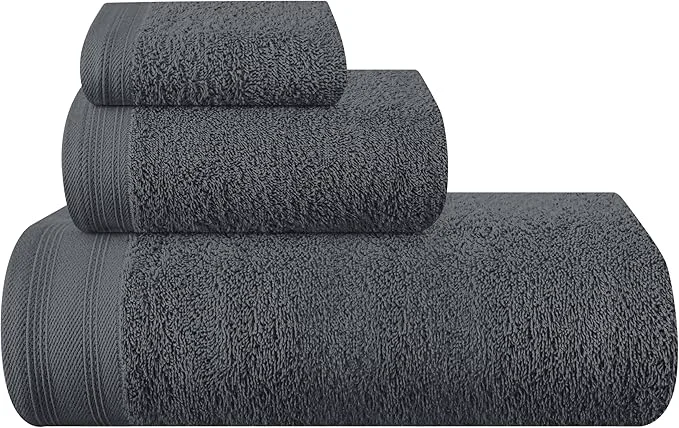 Powerful Ultra Soft 3 Pack Cotton Towel Set Contains a Bath Towels 28×55 inch a Hand Premium Material