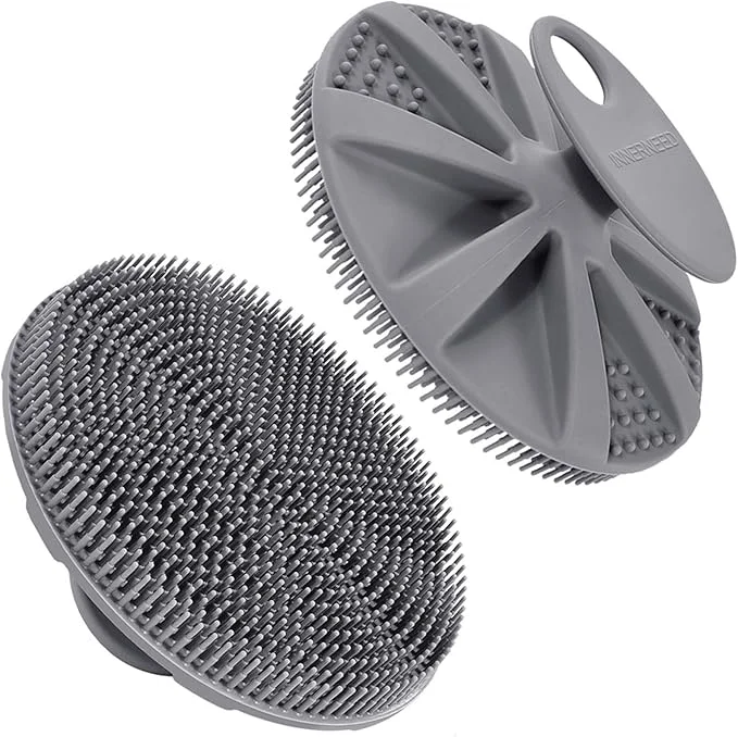 Dependable INNERNEED Food-Grade Soft Silicone Body Scrubber Shower Brush Handheld Outstanding