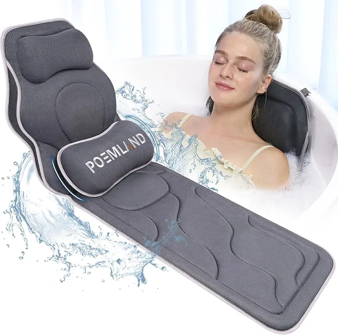 Breathable Poemland Full Body Bath Pillow for Tub Flexible