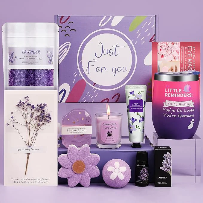 Refined Birthday Gifts for Women Spa Gifts Baskets for Women Relaxation Self Care Kit High-Quality