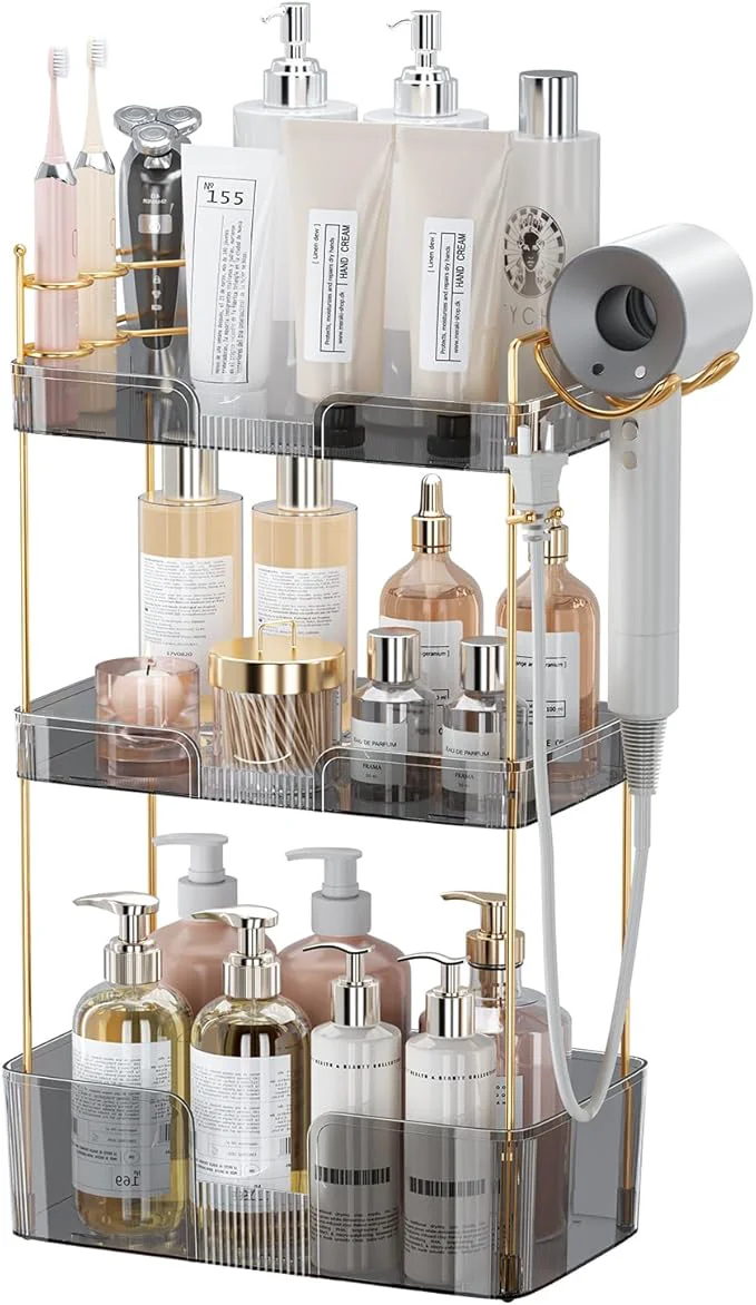 Fast Akinbas 3 Tier Bathroom Organizer Countertop Makeup Perfume Tray Skincare High-Performance