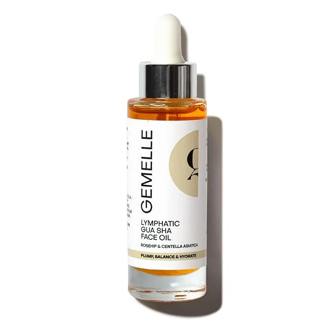 Artisan GEMELLE Lymphatic Gua Sha Face Oil 10x Award Winner Detox Hydrate Practical