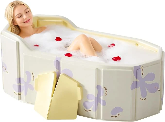 Premium Material Portable Foldable Bathtub standing Bathtub No Installation Bathroom SPA Modern