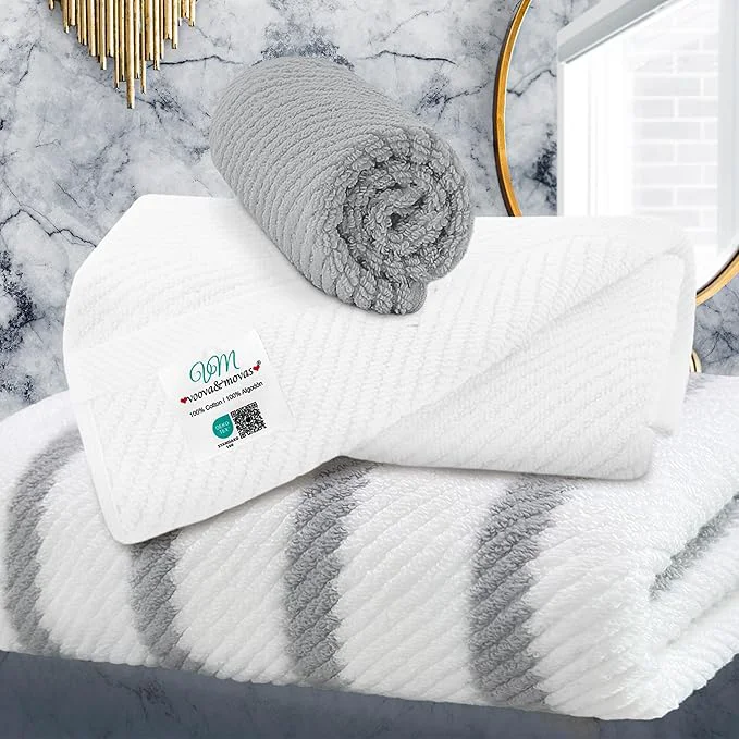 Verified VOOVA MOVAS Towel Set for Bathroom Dependable