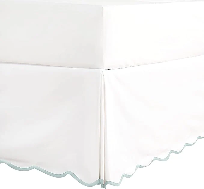 Elite HIG Off-White Chic Twin XL Bed Skirt – Easy Fit Scallop Edge Pleated Bedskirts 14 Inch Drop Anti-Slip Dust Ruffle Thick Fabric for Enhanced Privacy Pre-Washed for Long-Lasting Use N60022 Fashionable