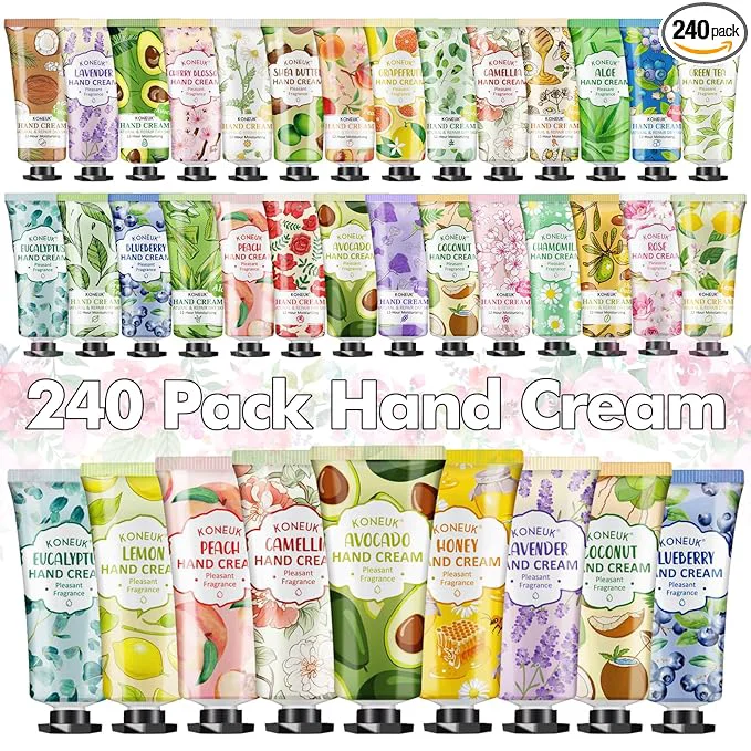 Minimalist 240 Pack Hand Cream Set for Women Mothers Day Gifts Bridesmaid Gifts Fine