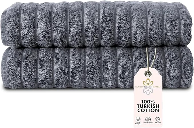 Elegant Classic Turkish Towels CTT Premium 2 Pack Bath Towels Set Made Original Design