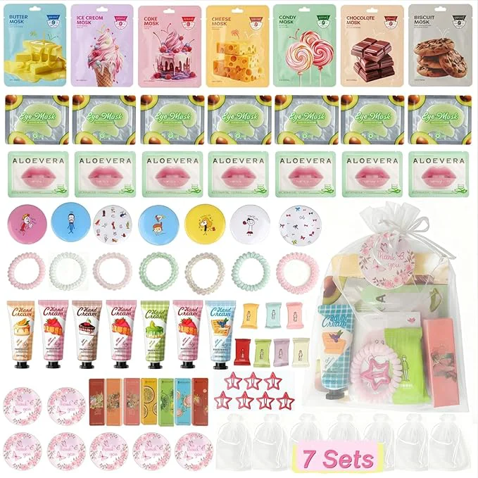 Original Design 77PCS Spa Party Supplies for Girls Spa Party Favors Include Facial Masks Smooth