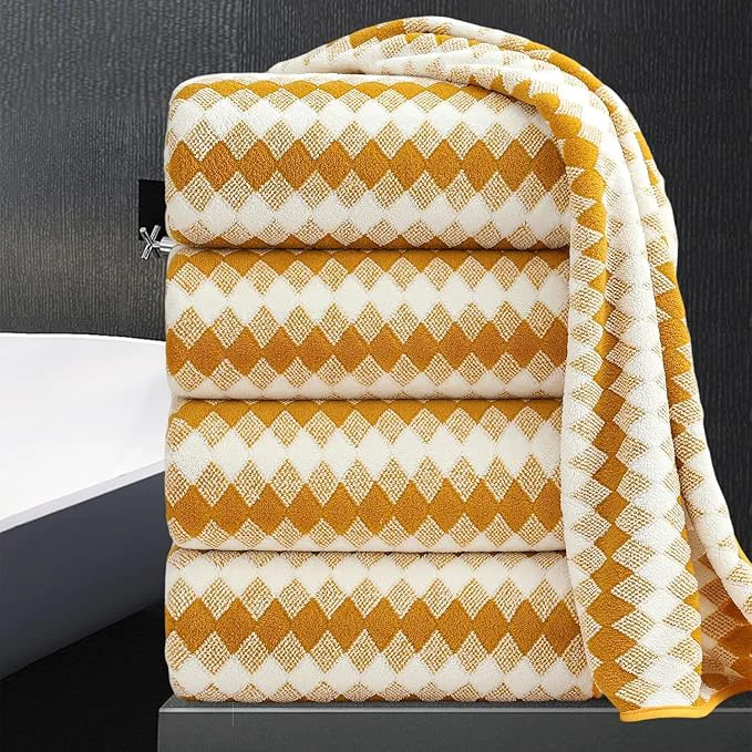 Original 4 Piece Bath Towel Set Oversized Bath Sheet 35 x70 Bathroom Towel Extra Large Healthy