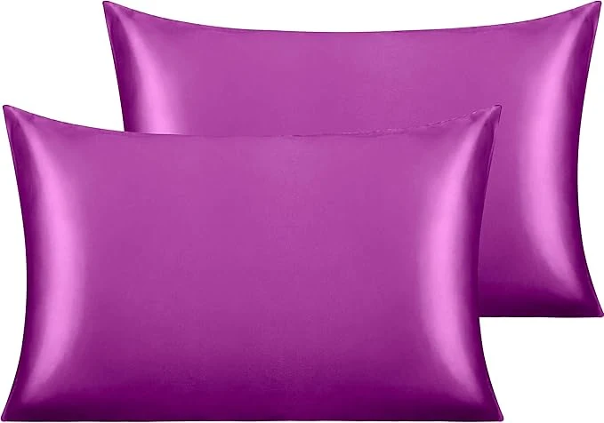 Selected NTBAY 2 Pack Satin Queen Pillowcases for Hair and Skin Luxurious and Silky Pillow Cases with Envelope Closure 20×30 Inches Purple Powerful