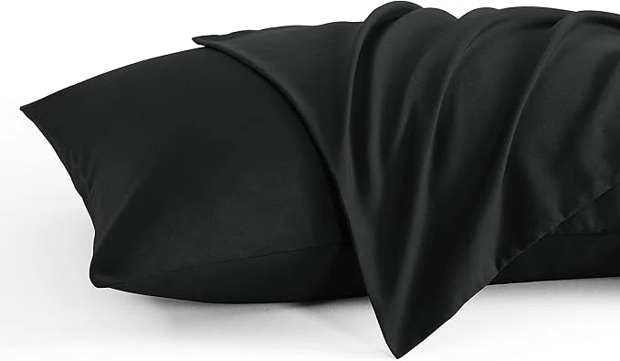 Quality NTBAY King Pillow Cases Set of 2 2 Pack Brushed Microfiber 20×36 Pillow Cases Soft Wrinkle Fade Stain Resistant Black Pillow Cases with Envelope Closure 20×36 Inches Black Durable