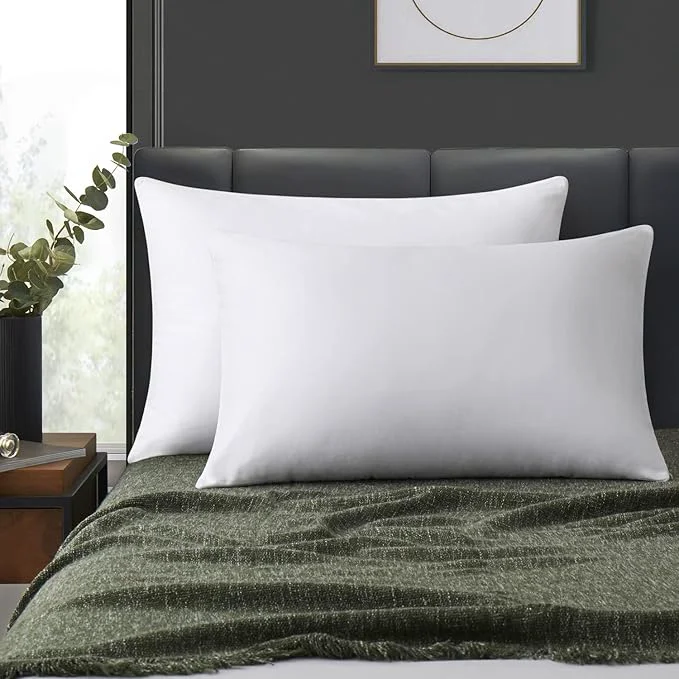 Functional Cotton Zippered Pillow Cases Queen Size Set of 4 Super Soft amp Breathable Pillow Protectors with Zipper White Pillow Case Covers 20×30 Inches Natural